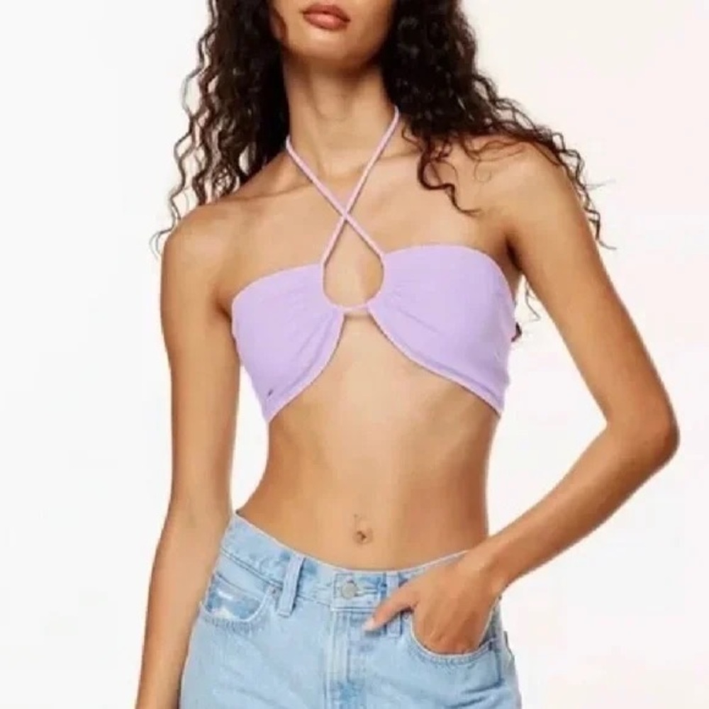 Aritzia Sunday Best - Summery Festival Vacation Beach Lilac Purple Tie-Back Top